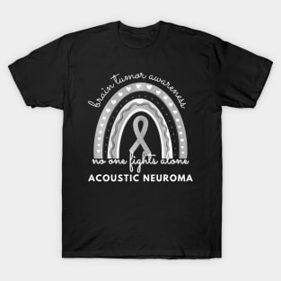 Acoustic Neuroma, Brain Tumor Awareness, Gray T-Shirt